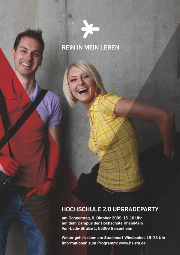 Plakat mit junger Frau und jungen  Mann